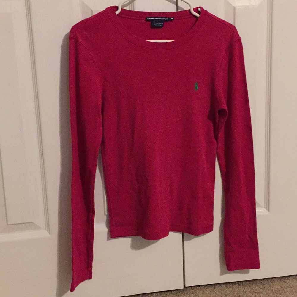 Polo Magenta Long Sleeve Shirt